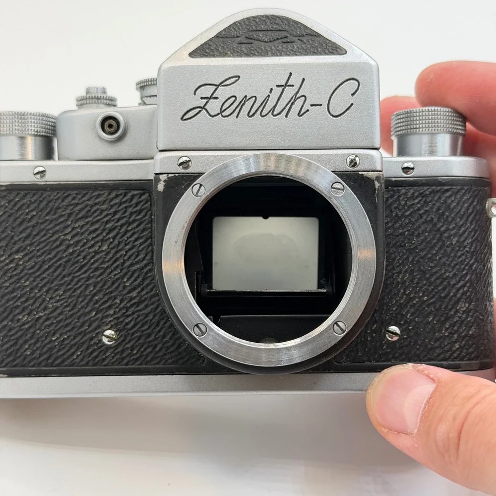Zenit-S Zenith-C Vintage 35mm SLR Film Camera Body USSR Silver Black 61013844